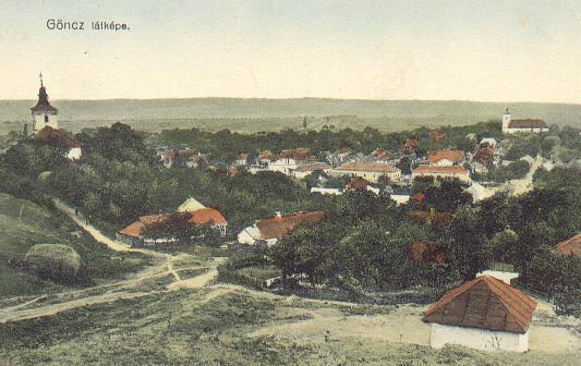 004-08-Gonckepeslap1.jpg - Gönc (Abaúj-Torna vm.) látképe az 1910-es években.